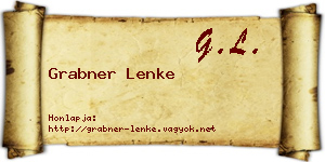Grabner Lenke névjegykártya